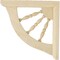 Ekena Millwork 1 1/2"W x 7"D x 7"H Andrea Wagon Wheel Bracket, Alder BKT01X07X07ADAL - alternate 3